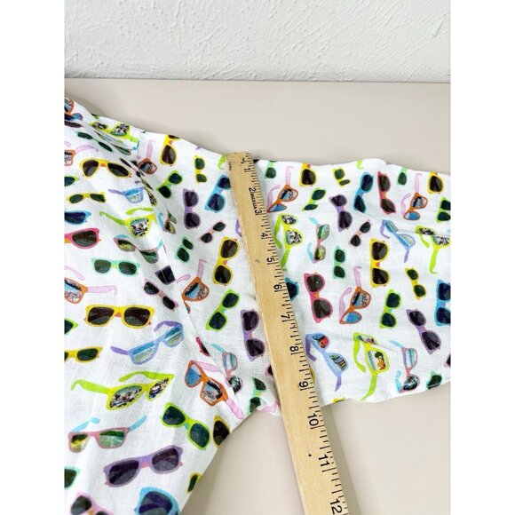 Michael's Men XXL 100% Linen Sunglasses Print Long Sleeve Shirt RV $165 EUC - Picture 4 of 13